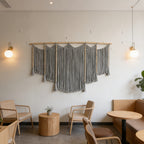 Macrame Wall Hanging with Intricate Fringes and Wooden Beads | Kelmera