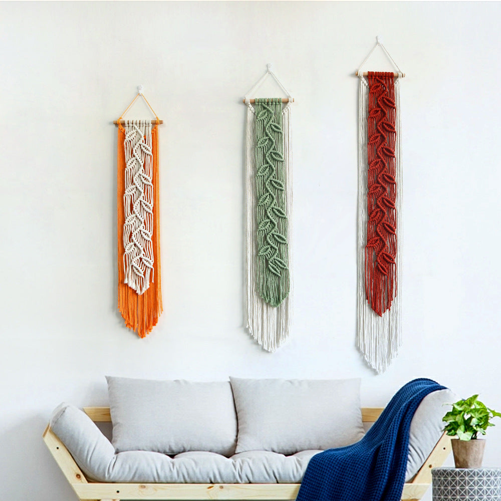 Macrame Wall Hanging with Leaf Pattern | Kelmera