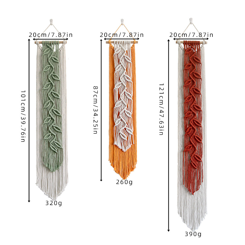 Macrame Wall Hanging with Leaf Pattern | Kelmera