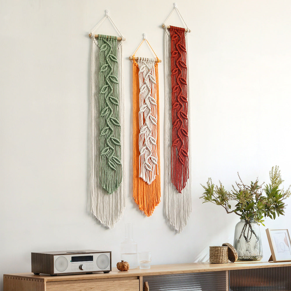 Macrame Wall Hanging with Leaf Pattern | Kelmera