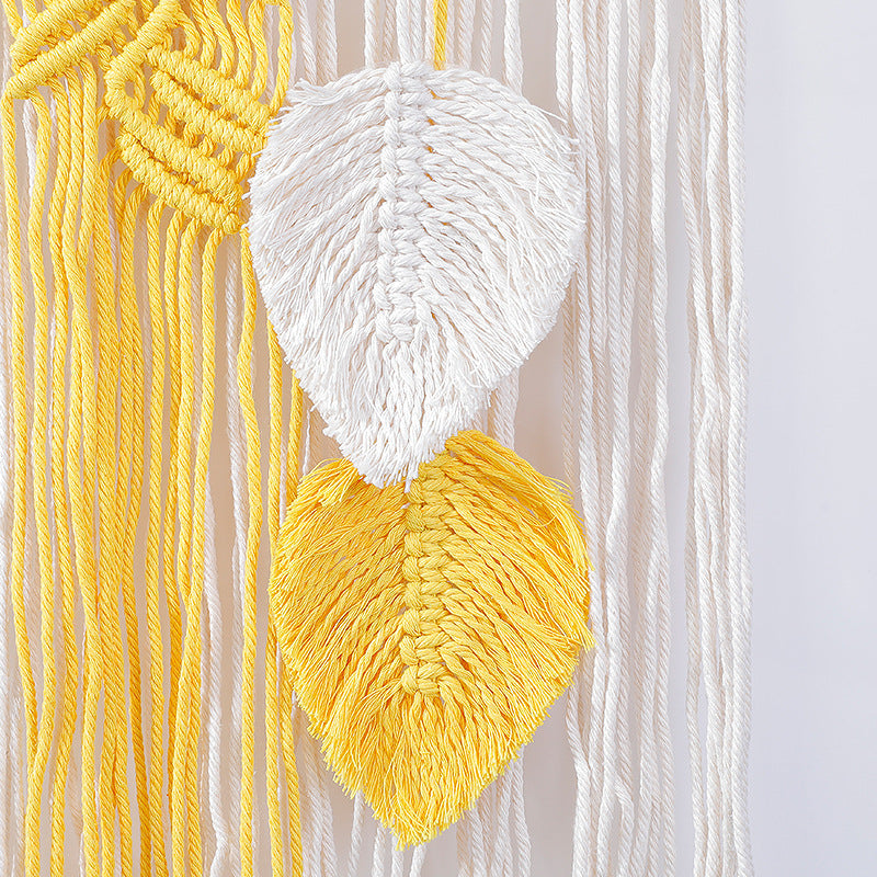 Macrame Wall Hanging with Modern Fringes and Stylish Leaf Elements | Kelmera