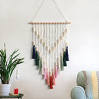 Macrame Wall Hanging with Tassels and Wooden Beads | Kelmera