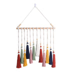 Macrame Wall Hanging with Tassels and Wooden Beads | Kelmera
