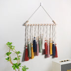 Macrame Wall Hanging with Tassels and Wooden Beads | Kelmera