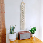 Macrame Wall Hanging with Wooden Ring and Decorative Elements | Kelmera
