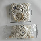 Macrame Wall Hanging with Wooden Ring and Decorative Elements | Kelmera