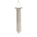 Macrame Wall Hanging with Wooden Ring and Decorative Elements | Kelmera