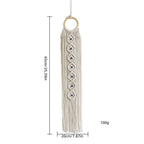 Macrame Wall Hanging with Wooden Ring and Decorative Elements | Kelmera