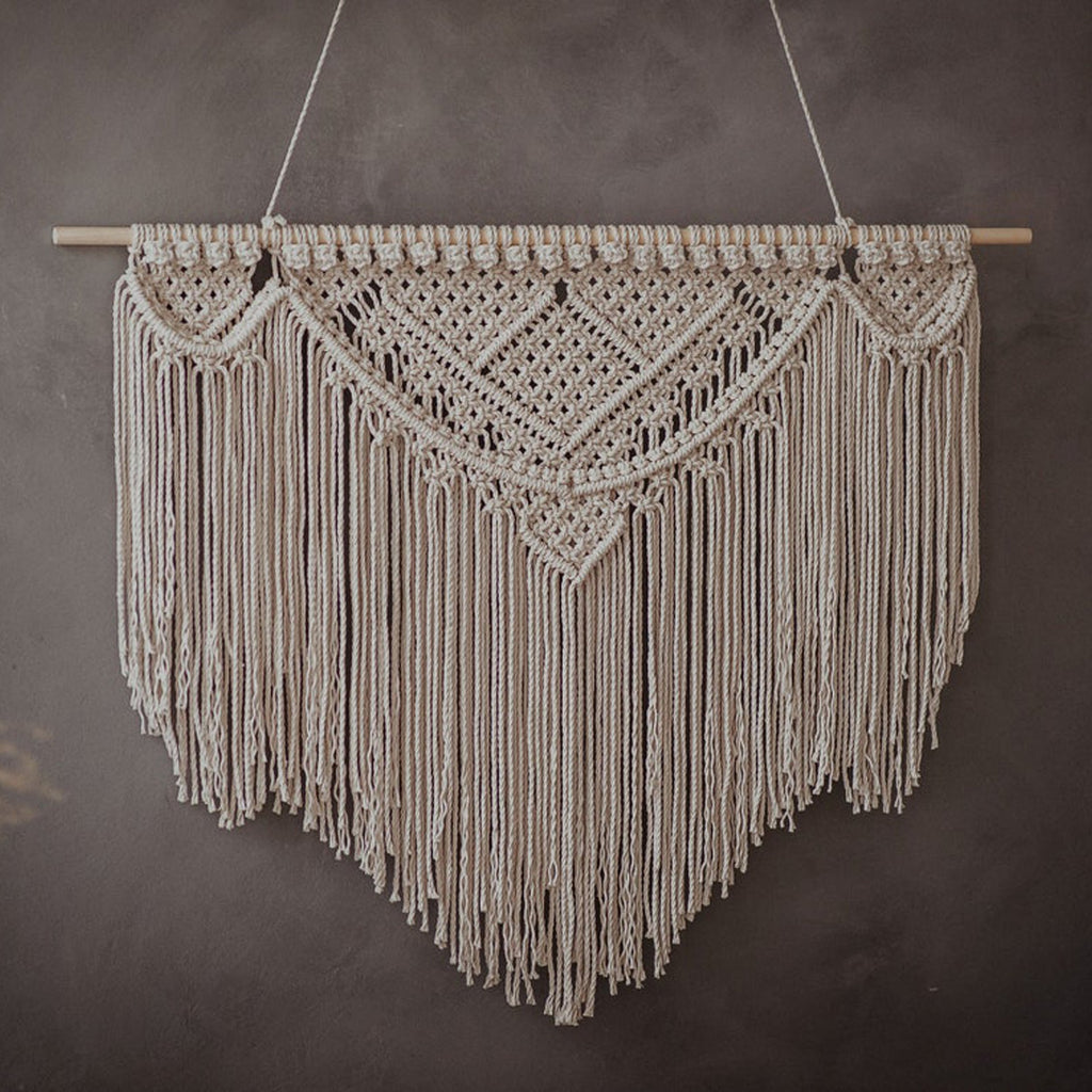 Macrame Wall Tapestry with Artistic Fringes | Kelmera