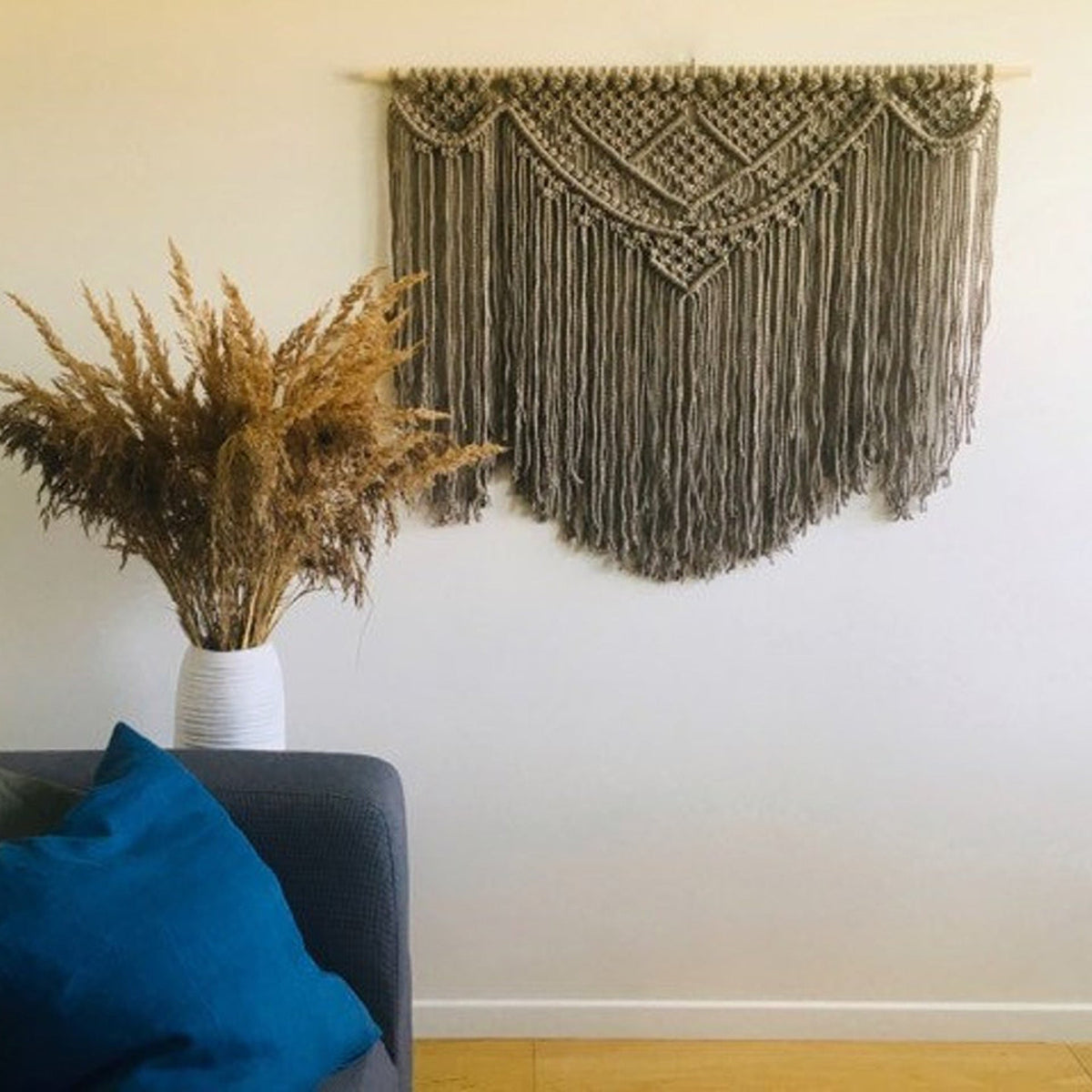 Macrame Wall Tapestry with Artistic Fringes | Kelmera