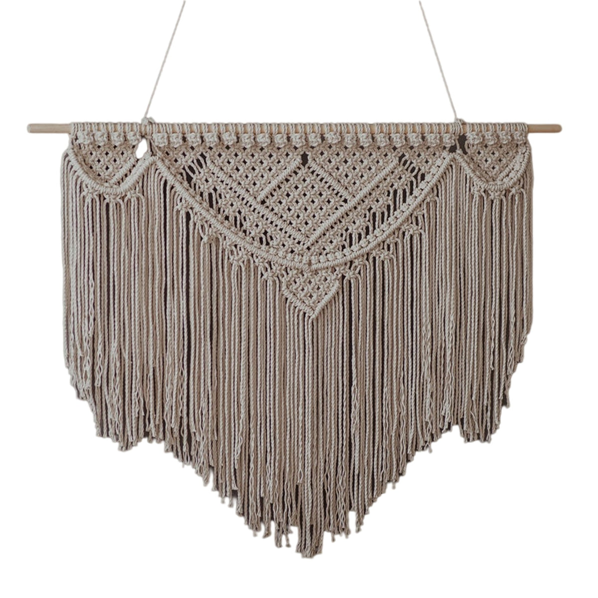 Macrame Wall Tapestry with Artistic Fringes | Kelmera