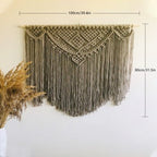 Macrame Wall Tapestry with Artistic Fringes | Kelmera