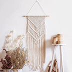 Macrame Wall Tapestry with Detailed Fringe Design | Kelmera