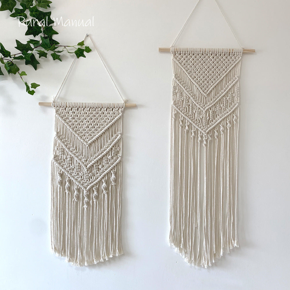 Macrame Wall Tapestry with Detailed Fringe Design | Kelmera
