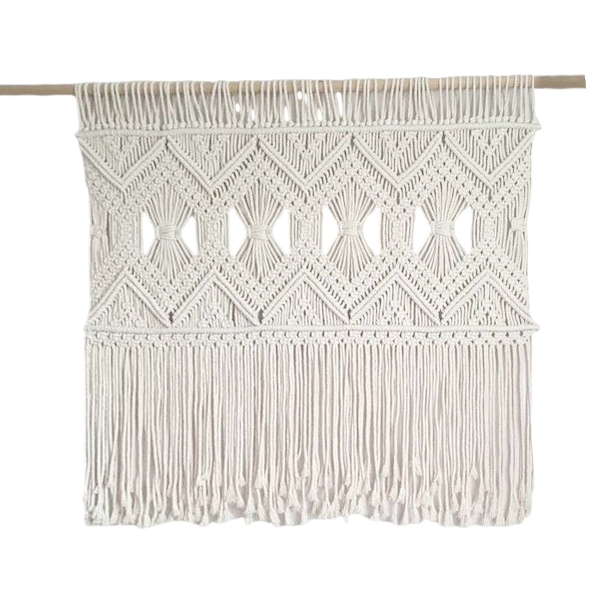 Macrame Wall Tapestry with Elegant Fringe | Kelmera