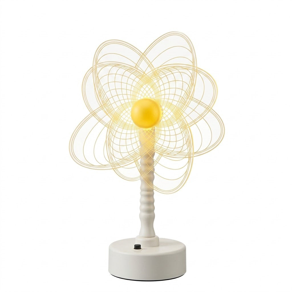 Mandala LED Three-Dimensional Illusion Night Light Table Lamp with Acrylic Flower Panel | Kelmera