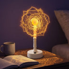 Mandala LED Three-Dimensional Illusion Night Light Table Lamp with Acrylic Flower Panel | Kelmera