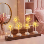 Mandala LED Three-Dimensional Illusion Night Light Table Lamp with Acrylic Flower Panel | Kelmera