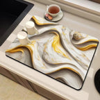 Marble-Inspired Kitchen Counter Mat | Kelmera