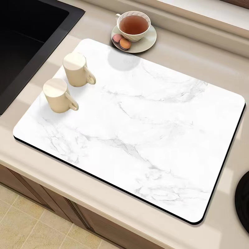 Marble-Inspired Kitchen Counter Mat | Kelmera
