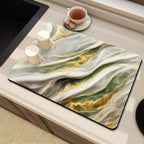 Marble-Inspired Kitchen Counter Mat | Kelmera