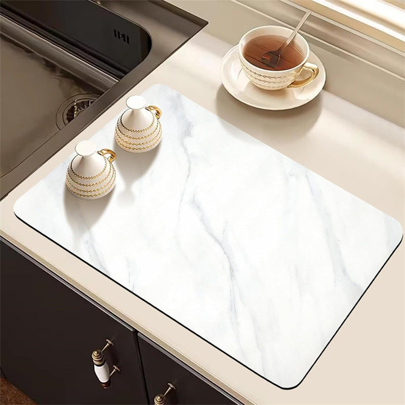 Marble-Inspired Kitchen Counter Mat | Kelmera