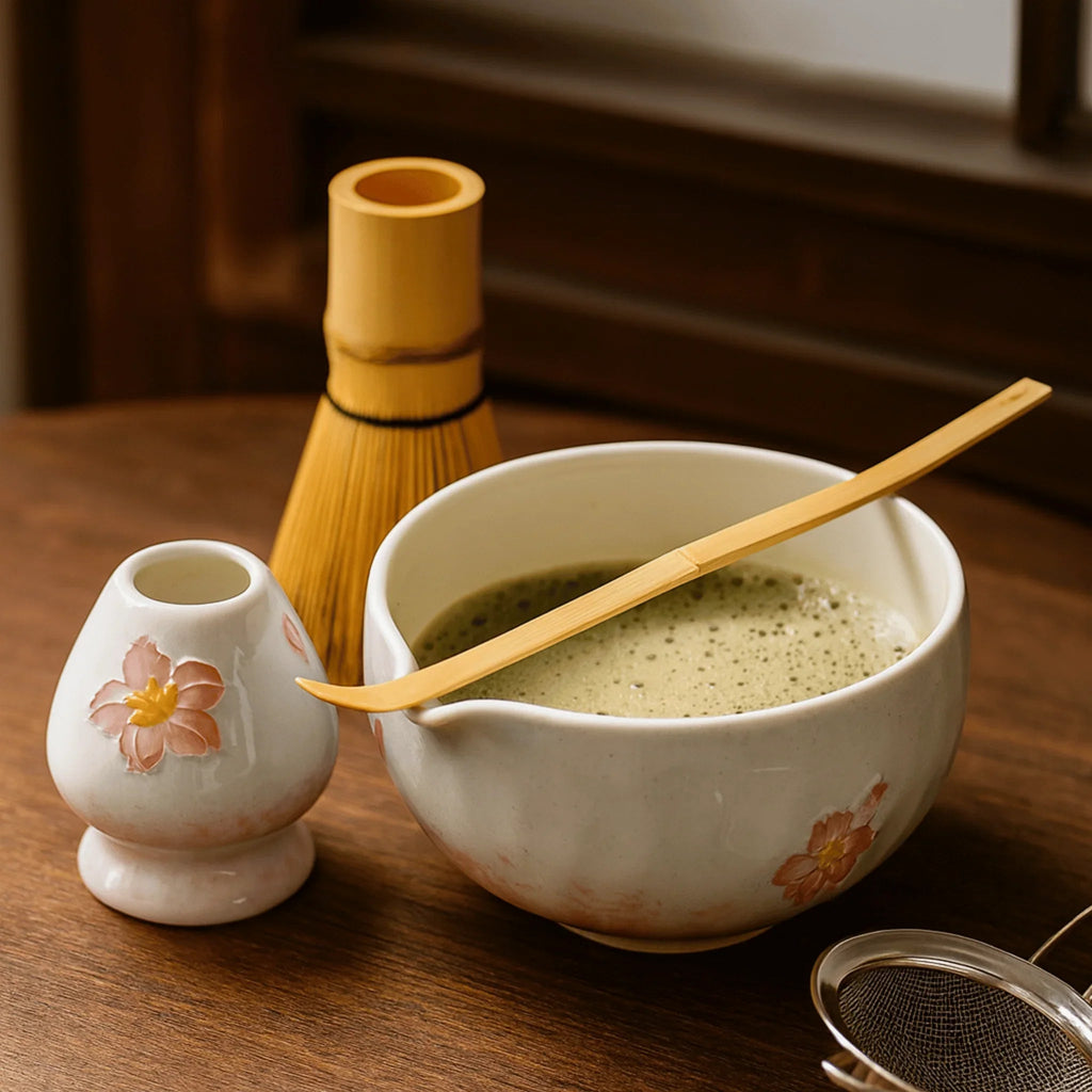 Melranta Matcha Set – 5-Piece Cherry Blossom Kit