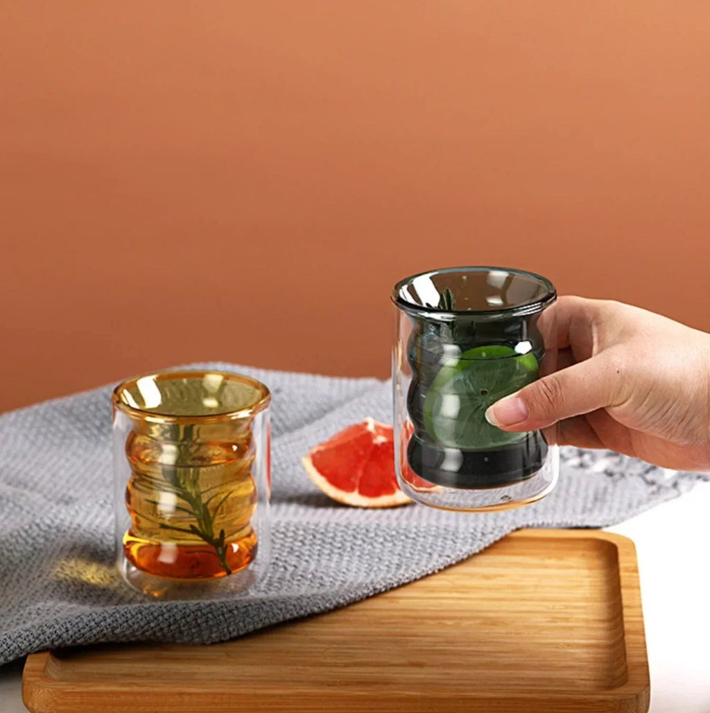 Melsina Double Glass Cup