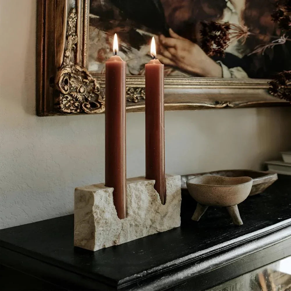 Melsteda Travertine CandleHolder