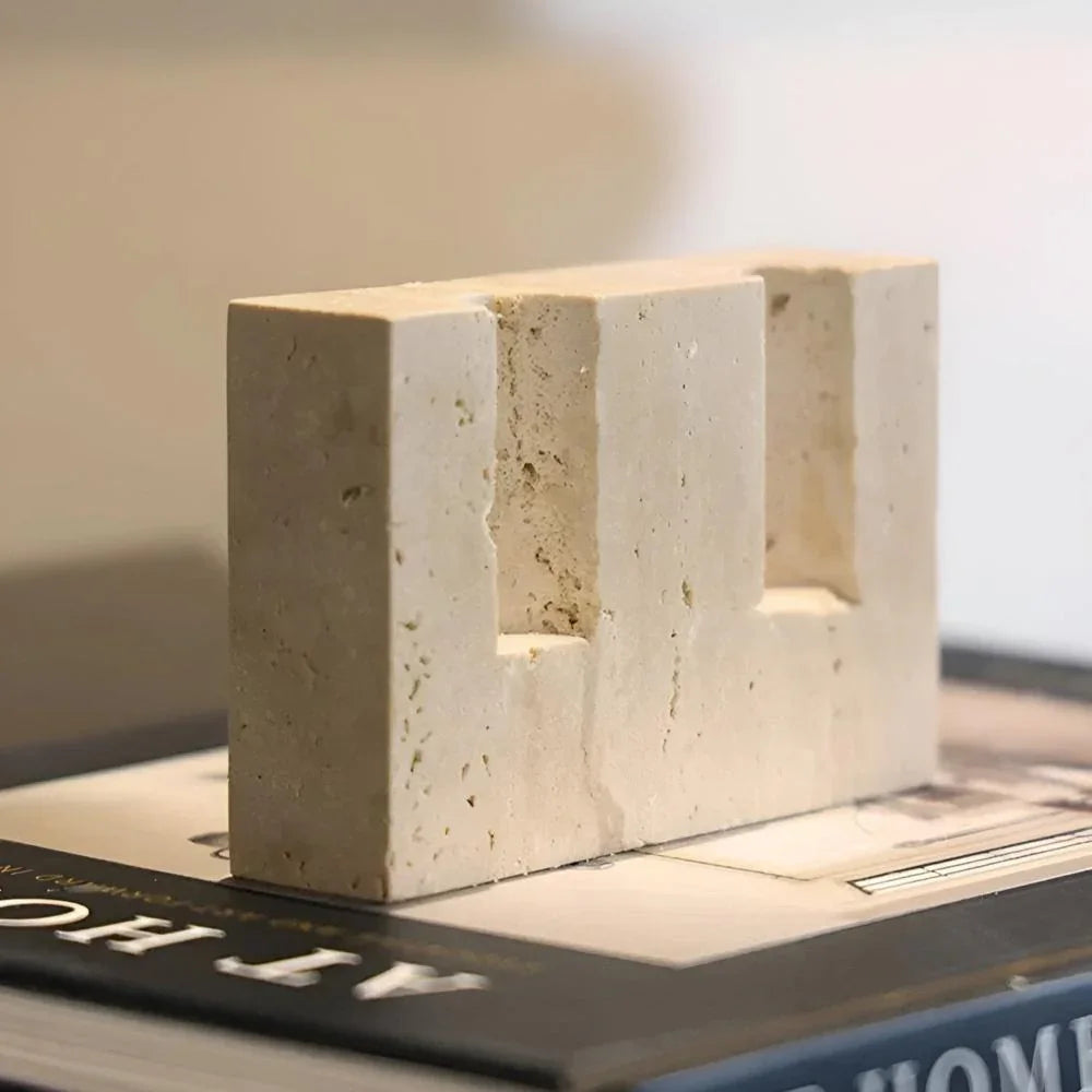 Melsteda Travertine CandleHolder