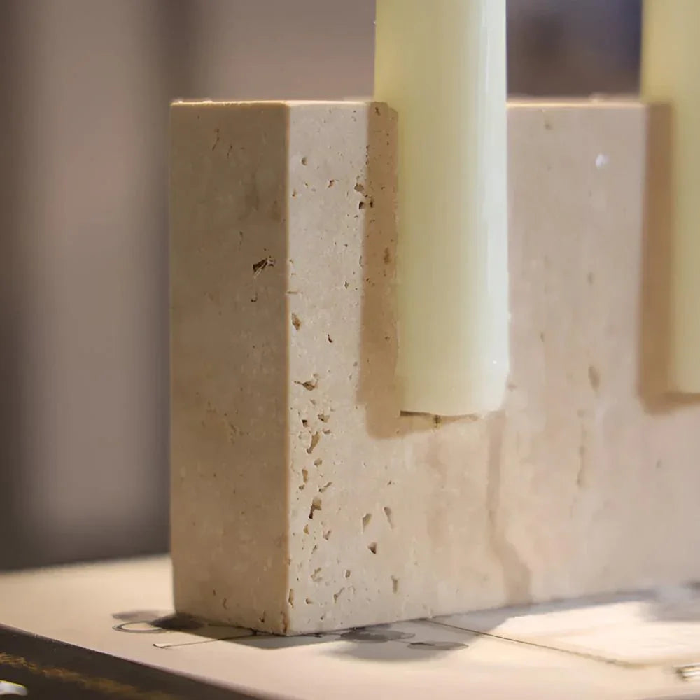 Melsteda Travertine CandleHolder