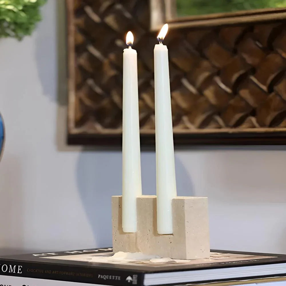 Melsteda Travertine CandleHolder