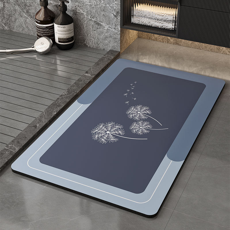 Memory Foam Bath Mat with Floral Print | Kelmera