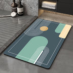 Memory Foam Bath Mat with Floral Print | Kelmera