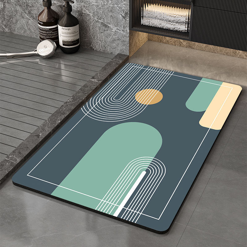 Memory Foam Bath Mat with Floral Print | Kelmera