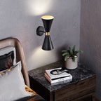 Mid-Century Double-Cone Wall Lamp with Brass Accent | Kelmera