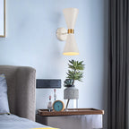 Mid-Century Double-Cone Wall Lamp with Brass Accent | Kelmera