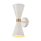 Mid-Century Double-Cone Wall Lamp with Brass Accent | Kelmera