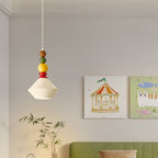 Mid-Century Geometric Ceramic Bead Pendant Light | Kelmera