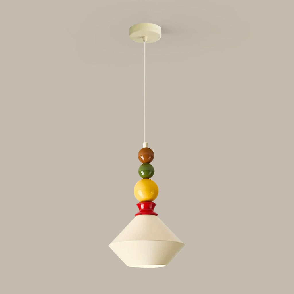Mid-Century Geometric Ceramic Bead Pendant Light | Kelmera