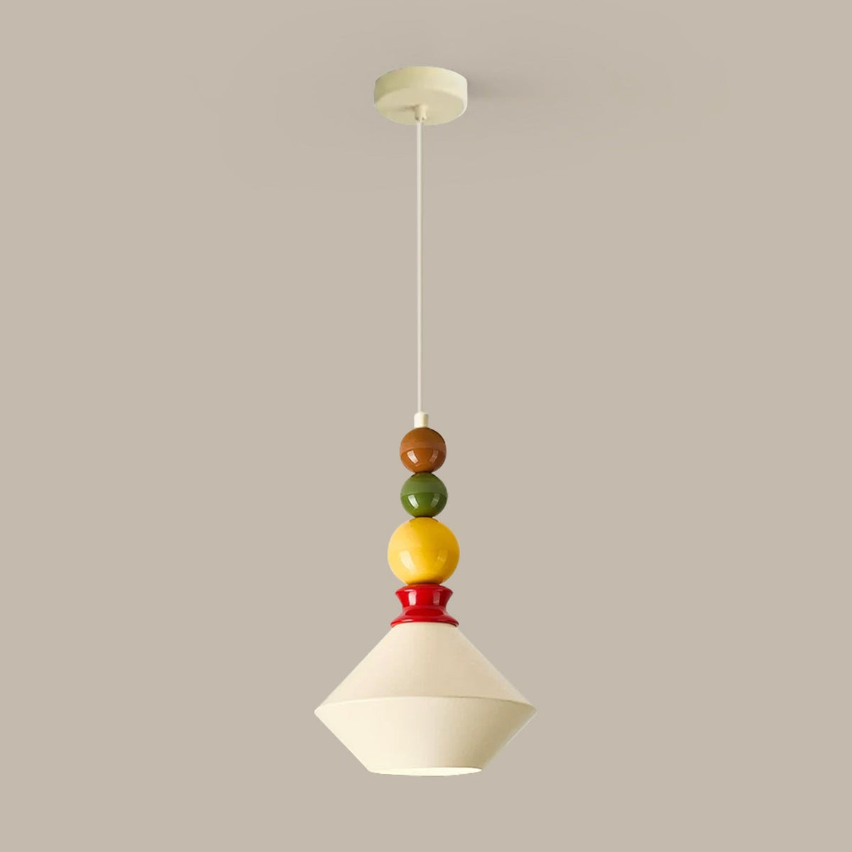 Mid-Century Geometric Ceramic Bead Pendant Light | Kelmera