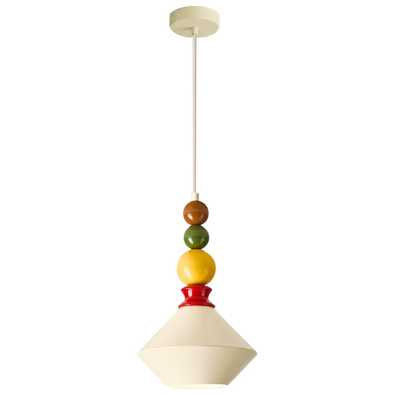 Mid-Century Geometric Ceramic Bead Pendant Light | Kelmera