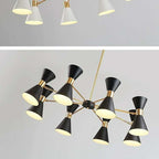 Mid-Century Modern Multi-Arm Cone Shade Chandelier | Kelmera