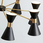 Mid-Century Modern Multi-Arm Cone Shade Chandelier | Kelmera