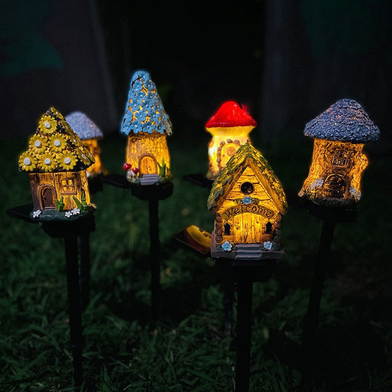 Miniature Hand-Painted Resin Mushroom Fairy House Garden Ornament | Kelmera