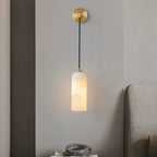 Minimalist Alabaster Marble-Effect Wall Pendant Light | Kelmera