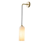 Minimalist Alabaster Marble-Effect Wall Pendant Light | Kelmera