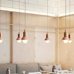 Minimalist Wood and Metal Pendant Lamp with Small Shade Dome | Kelmera