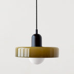 Minimalistic Ceramic Pendant Lamp with Layered Bell Shade | Kelmera