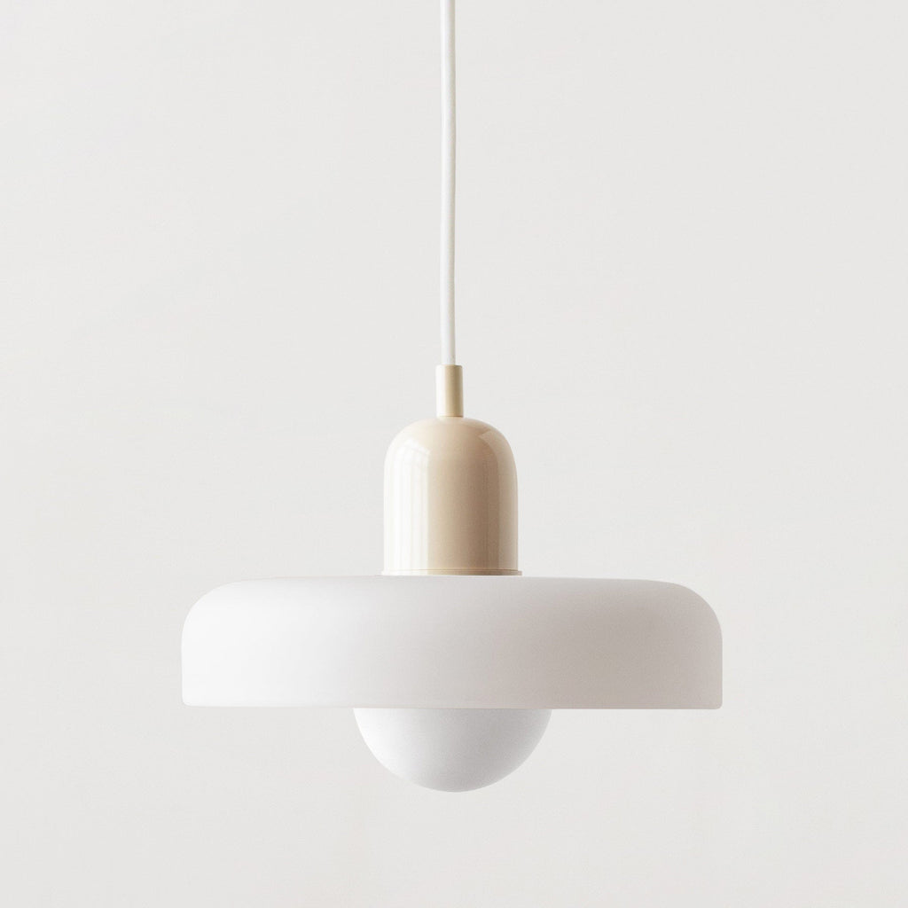 Minimalistic Ceramic Pendant Lamp with Layered Bell Shade | Kelmera